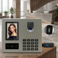 Terminal de pointage biométrique JINGXIN avec reconnaissance faciale et carte d'identité en option, pour 500 utilisateurs, horloge de pointage par empreinte digitale 2,8 pouces