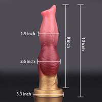 Vibrator Dildo Silikon Raksasa 10 Inch dengan Kontrol Jarak Jauh, Getaran, dan Stimulasi Titik G, Bentuk Naga Besar dengan Simpul, untuk Wanita dan Lesbian