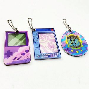 Wholesale Custom Printed Acrylic Game Boy Image Charms Acrylic Charm Hologram <b>Keychain</b> - Product Image 6