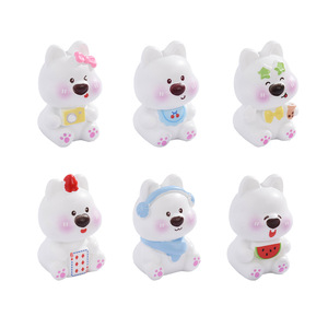 Muñeco de cachorro West Highland en miniatura de dibujos animados, decoraciones de resina para jardín, adornos de escritorio, regalo para el Día del Niño - Product Image 5