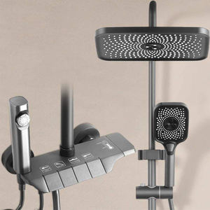 Ensemble de douche de salle de bain à <span class=keywords><strong>bas</strong></span> prix, robinet mélangeur de salle de bain à 4 touches de piano <span class=keywords><strong>avec</strong></span> ensemble de douche, affichage numérique LED - Product Image 1