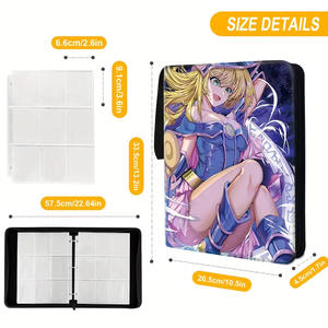 Álbum de coleccionista de tarjetas de página interior desmontable Logotipo personalizado Color <span class=keywords><strong>Yugioh</strong></span> Magician Girl 9 bolsillos Carpeta de tarjetas coleccionables - Product Image 4