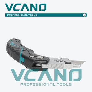 VCANO 電気技師用多機能折りたたみ式ステンレス鋼ナイフ プッシュボタン式ブレード シャープカッティング 手動工具 DIY 紙 金属 OEM - Product Image 2