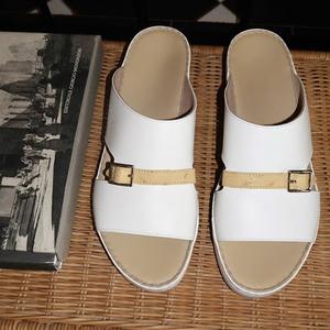 Fabricantes de Zapatos Personalizados, Sandalias Árabes de Cuero Italiano para Hombre, Fabricante de Calzado con Plantilla de Corcho para Uso Diario - Product Image 4