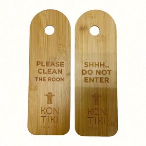 Etiqueta Colgante de Bambú para Puerta de Hotel Personalizada, Letrero de Madera para No Molestar - Product Image 4