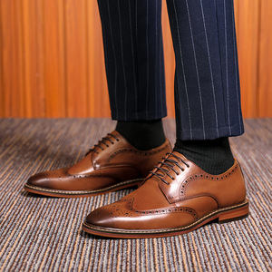 Zapatos Oxford Negros con Punta en Pico, de Cordones, para Vestir, para Cualquier Ocasión, con Suela de Goma, Envío Directo - Product Image 2