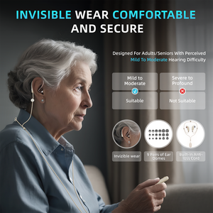 מכשיר שמיעה Flysound Hot Supplier 50 ערוצים, ציוד רפואי, שליטה באמצעות אפליקציה, בלוטות', RIC, נטען, לאובדן שמיעה חמור - Product Image 3