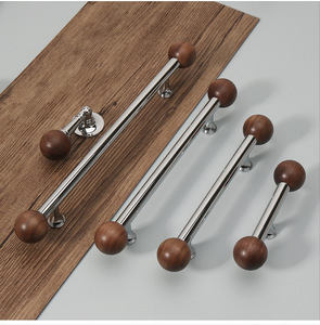 Walnut Ball Furniture Handle <strong>Chrome</strong> Silver Brass Cabinet Handles Adjustable <strong>Door</strong> Drawer <strong>Knobs</strong> for Kitchen Pulls for Wine Storage - Product Image 3