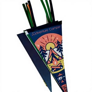 Banderines Triangulares de Fieltro Ecológicos Personalizados para Campamentos al Aire Libre y Decoración de Festivales - Product Image 1