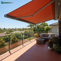 Auvents en aluminium rétractables pour terrasse, auvent de fenêtre de maison, porte, imperméable, gris, taille personnalisée