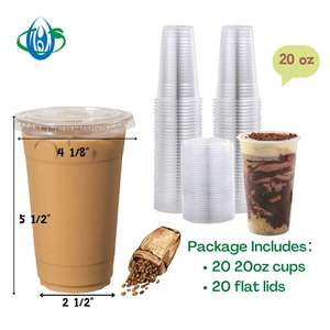 20 24 32oz tazze usa e getta stampate personalizzate Ice Coffee Water Wine Beer Milkshake Glasses Clear Pp Pet Plastic Beverage Boba Tea - Product Image 2