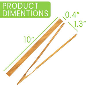 Outils de cuisine TOALLWIN Mini pinces à pain en <span class=keywords><strong>bambou</strong></span> anti-dérapant pinces à nourriture pinces de cuisine pinces de cuisine en <span class=keywords><strong>bambou</strong></span> - Product Image 2