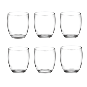 Juego de 6 vasos de agua AMANTEA LINE en vidrio transparente de 245 ml - Product Image 1