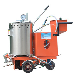 Small Hand-Pushed Electromechanical Road Marking Machine for Cold Spray Thermoplastic for <b>Plastic</b> Runway Parking Lot Equipment - Product Image 6
