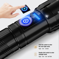 Linterna LED Súper Brillante de 1500 Lúmenes de Fábrica con Carcasa de Aleación de Aluminio, Recargable Tipo-C, Resistente al Agua para Uso Diario