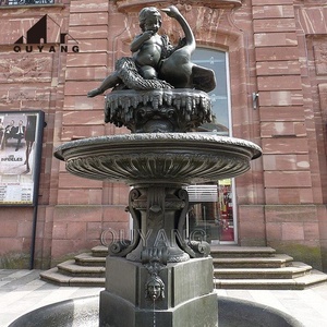 Fuente de Agua Decorativa de Bronce Antiguo con Diseño de Tritón y Sirena, Estilo Mitología <span class=keywords><strong>Griega</strong></span> Clásica, para Villas y Hoteles, Marca QUYANG - Product Image 4