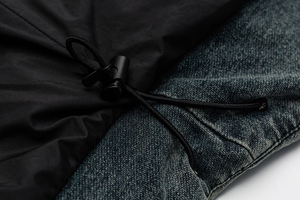 Cappotti in Denim da uomo con collo alto stile Vintage bianco 90% sbiadito - Product Image 6