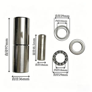 Charnière de porte sans support en acier inoxydable 304, ronde, en acier massif - Product Image 3