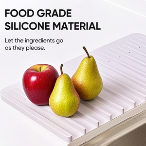 Modern Designed Kitchen Counter Non-Slip Dish Drying <b>Mat</b> BPA-Free Heat Resistant <b>Silicone</b> Water Draining Pads Built-In Drain - Product Image 5