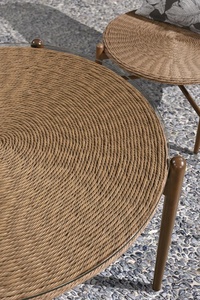 Factory Outlet Aluminium Rotan Touw Tuin Goedkope Patio Sets Rotan Stoel Rieten Tuinmeubilair