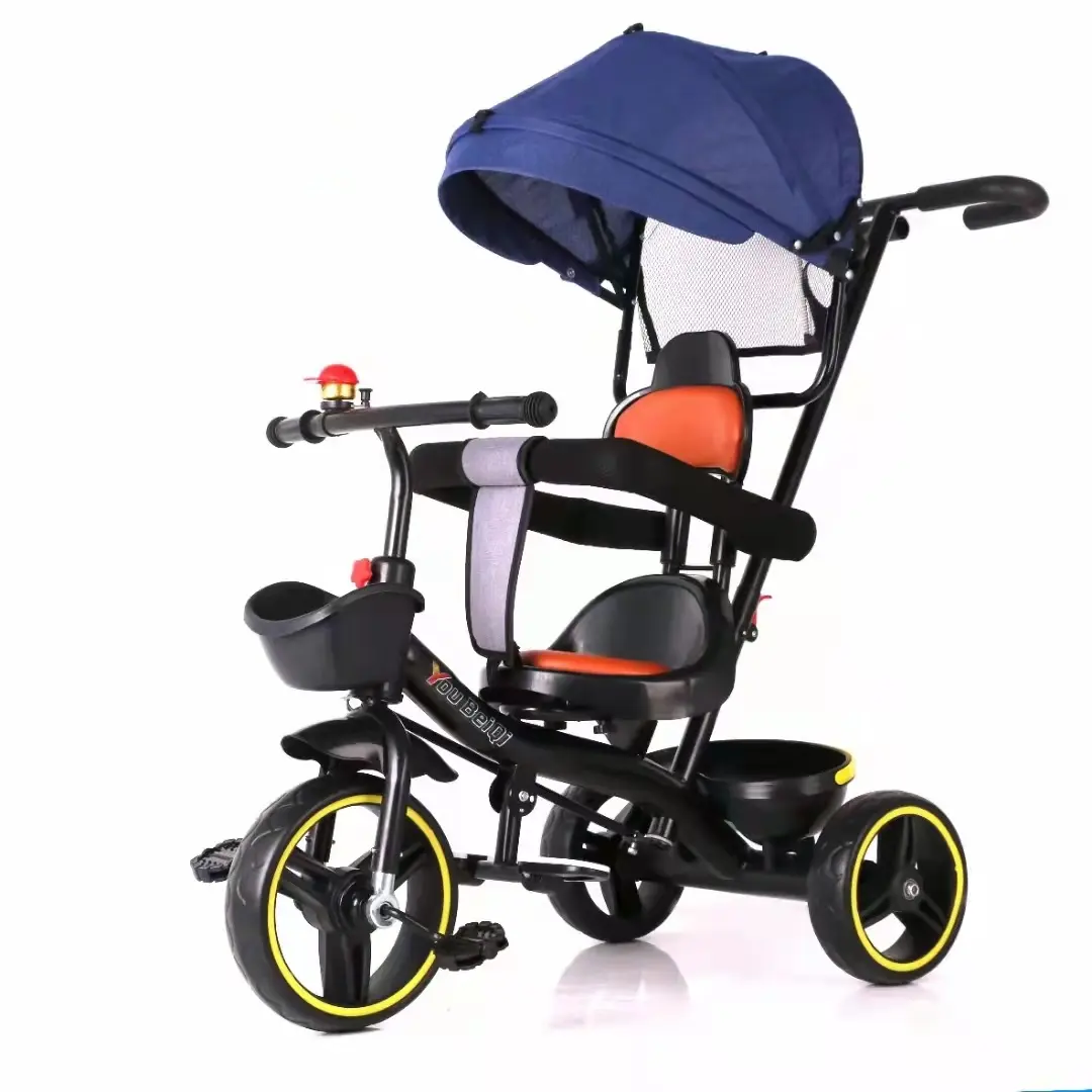 2022 Standard Top Qualität verstellbare Schubstange Baby Dreiräder/Triciclo Kinder Baby Dreirad/3 Luftreifen Räder Baby Walker Dreirad