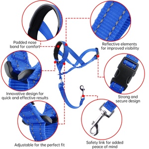 <span class=keywords><strong>Collar</strong></span> de cabeza de nailon para mascotas personalizado de los fabricantes, <span class=keywords><strong>Collar</strong></span> para perros sin tirones adecuado para el entrenamiento intensivo de perros grandes - Product Image 4