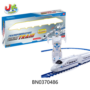 Set de Juego Educativo para Niños: Tren Transformable DIY con Vías, Robot y Vehículo Eléctrico de Alta Velocidad (B/O) - Product Image 1
