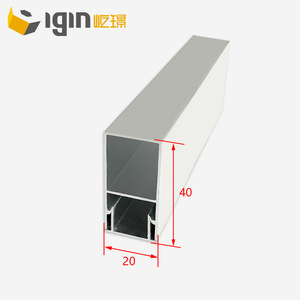 Perfil de aluminio Igin de 18x18 mm, tubo abierto pulido para la industria de la construcción y decoración - Product Image 3