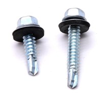 Vis de toiture en acier métallique avec rondelle hexagonale vis auto-perforantes pour panneaux sandwich