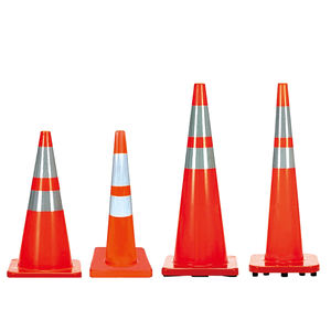 Construction de sécurité rouge de cône de trafic en PVC réfléchissant de haute qualité 360*360mm 2.3kg pour l'avertissement de trafic - Product Image 6