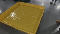 Mini tapis de protection pliable pour le stockage de produits chimiques et de carburant, bâche imperméable avec motif enduit pour la rétention des déversements de carburant et d'huile de voiture