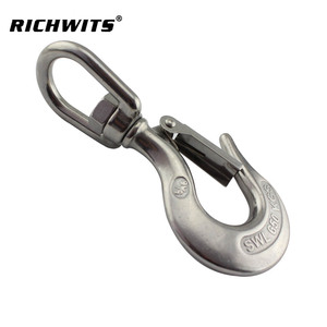 Anneau de levage en acier inoxydable 3/16 pouces <span class=keywords><strong>avec</strong></span> loquet de sécurité pivotant pour grue - Product Image 2