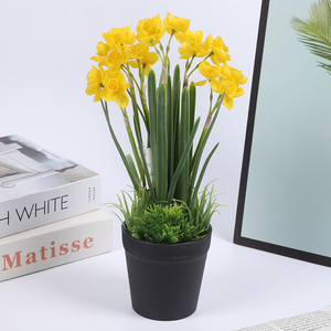 Fleurs artificielles de grande taille, narcisses artificielles à faire soi-même en pot, décoratives tropicales, aquarium, mariage, fleurs artificielles - Product Image 5