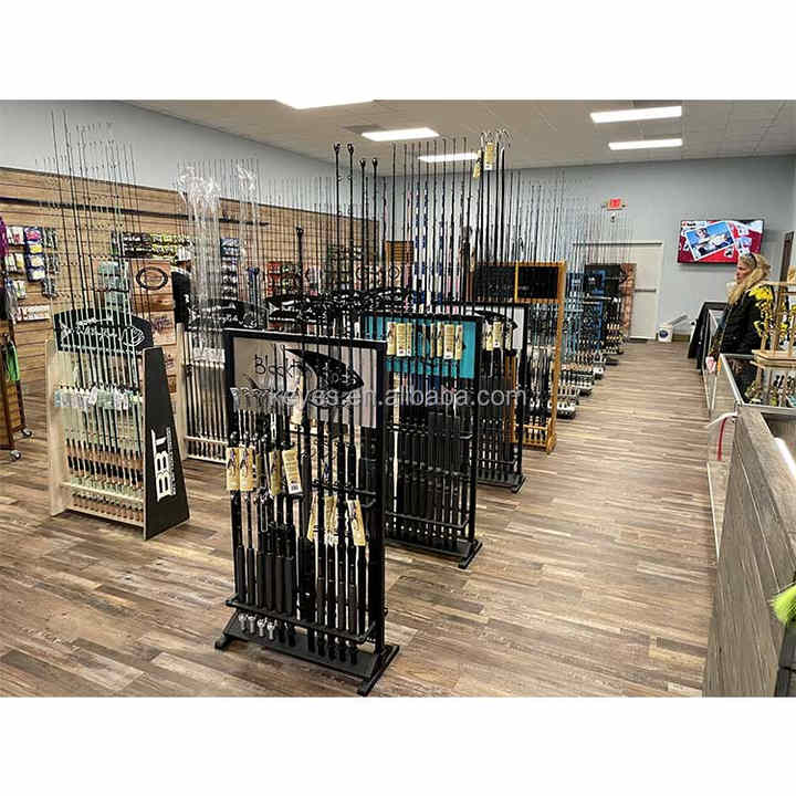 custom racks for fishing poles 8-Pole Oak Rod Rack and maximum use of available space Custom Wooden Fishing Rod Rack