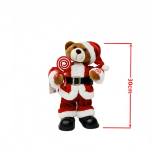 Decoración <span class=keywords><strong>Navideña</strong></span> de Plástico Hecha a Mano con Forma de Animal, Oso, Papá Noel, Regalo Creativo para las Fiestas, Música <span class=keywords><strong>Navideña</strong></span>, Baile, Suave y Personalizado - Product Image 3