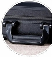Kotak Perkakas pembawa keras hitam kustom murah casing alat penyimpanan dapat dikunci kokoh Aluminium dengan busa kustom