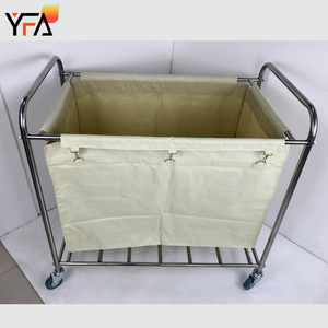 Vente chaude carré noir hôtel <span class=keywords><strong>linge</strong></span> <span class=keywords><strong>sale</strong></span> <span class=keywords><strong>chariot</strong></span> <span class=keywords><strong>chariot</strong></span> à <span class=keywords><strong>linge</strong></span> hôpital chambre d'hôtel métal ménage chariots de nettoyage - Product Image 5