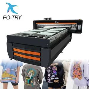 PO-TRY Dtg Textile Direct To T-Shirt 4 Color Inkjet Printing Machine