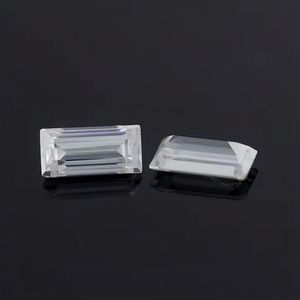 Großhandel Hochwertiger Gerader Baguette-Schliff 1-2,9mm D Weiß Farblos VVS Geschliffener Moissanit-Stein für Tennis-/Kubanische Ketten - Product Image 2