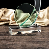 Nouveau design de trophée MVP, logo personnalisé, trophée en verre transparent, trophée en cristal pas cher, prix d'usine