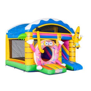 Combo de Casa de rebote inflable con temática de <span class=keywords><strong>donut</strong></span> comercial con tobogán Castillo <span class=keywords><strong>hinchable</strong></span> al aire libre para alquiler de parque infantil - Product Image 2