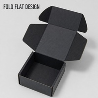 Boîte cadeau pliable noire XS, boîtes rigides, doublure en éponge imperméable, écologiques, recyclables, petit emballage pour bijoux et accessoires