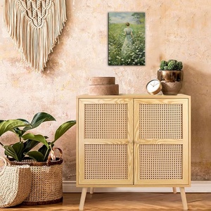 Lienzo envuelto en galería, arte de paisaje Natural, lienzo rústico para niña, de la pared Decoración Arte, imagen de flores silvestres de granja, obra de arte enmarcada - Product Image 4