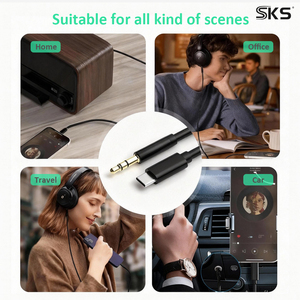 <span class=keywords><strong>Cavo</strong></span> Aux 3.5mm con Connettori Placcati in Oro, 1m, Rivestimento in PVC Intrecciato, 1080P, ROSH, <span class=keywords><strong>per</strong></span> Audio Auto, Cuffie, Altoparlanti, <span class=keywords><strong>Home</strong></span> Theater - Product Image 6