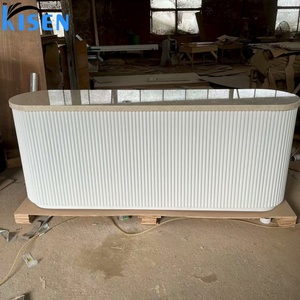 Kisen Luxury Versatile for Office Hospital <b>Bar</b> Hotel Living Room Workshop Salon Cashier Counter Big Size Stone Reception Desk - Product Image 3