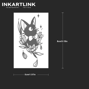 Tatuaggio Temporaneo a Forma di Gatto per Donna, Adesivo per Tatuaggio Carino, Lunga Durata 15 Giorni, Impermeabile, Naturale, a Base di Succo di Frutta, per Signore - Product Image 3