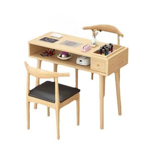 Hot Sale White Cheap <b>Nail</b> Table Solid Wood Frame Manicure Table <b>Desk</b> <b>Nail</b> Supplies - Product Image 1