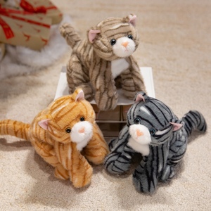 Peluche Gatto a Righe Carino, Gattino Kawaii Imbottito con Strisce, <span class=keywords><strong>Super</strong></span> Morbido, Imbottitura in Cotone PP, Regalo per Bambini - Product Image 6