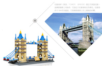 Bricolage blocs de construction Tower Bridge de Londres jouet en plastique blocs personnalisés jouets briques éducatifs 6 ans 3D pour enfants cadeau jouets