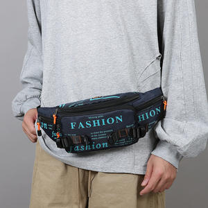 Sac de poitrine à lettrage tendance pour homme, bandoulière réglable, sac à bandoulière portable pour cyclisme en extérieur, gris, noir, vert militaire, bleu foncé - Product Image 1